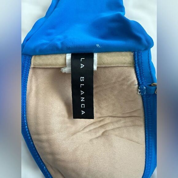 La Blanca Y2K Fiji Tropics Medallion Removable Halter Bikini Top - Size 4 - Picture 7 of 8